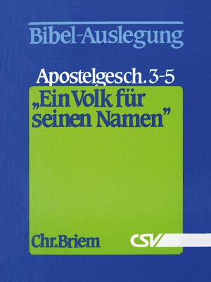 cover image of Ein Volk für seinen Namen